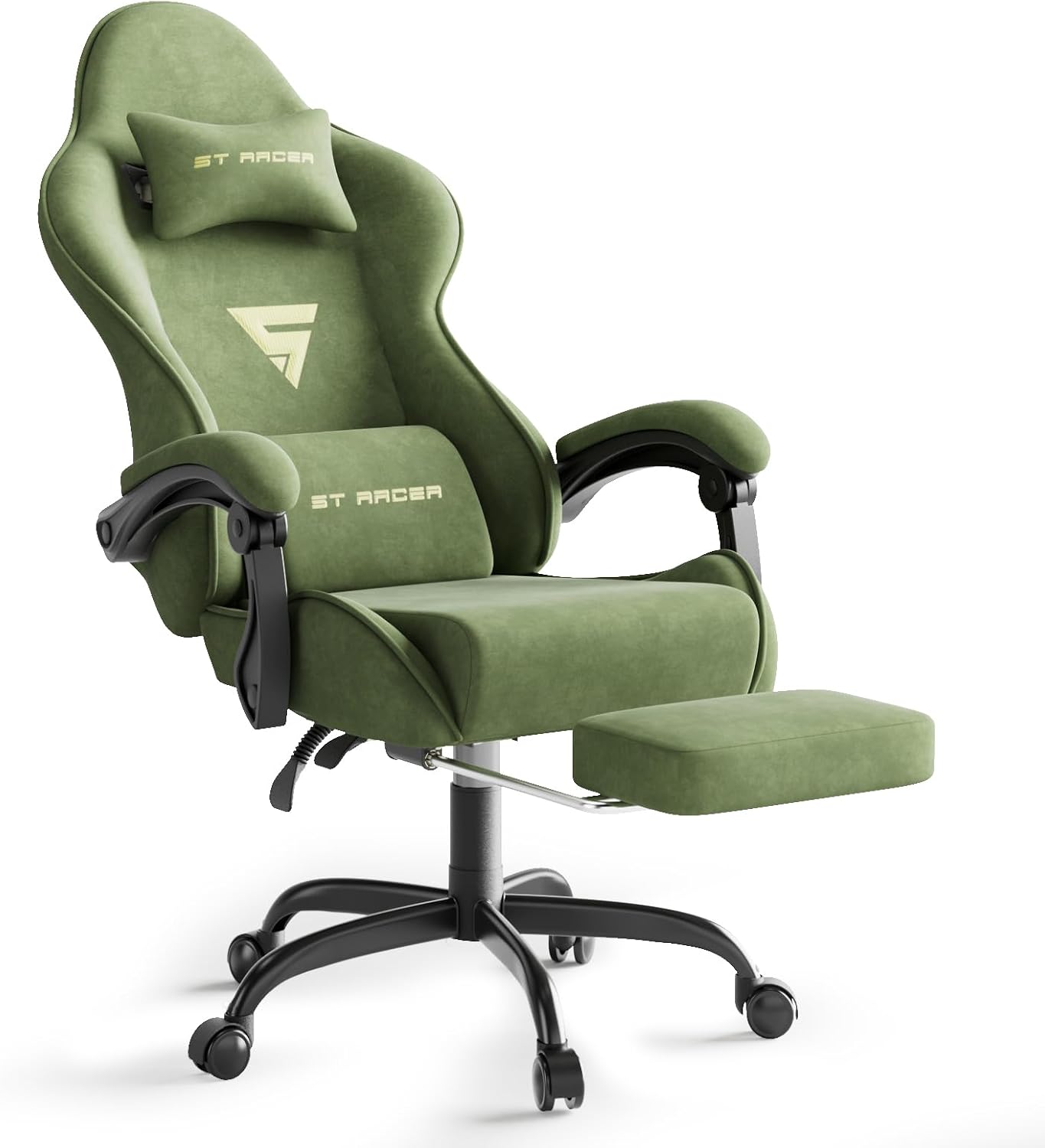 Ergonomic Office Chair - 성인용 게이밍 의자, 발 받침대와 허리