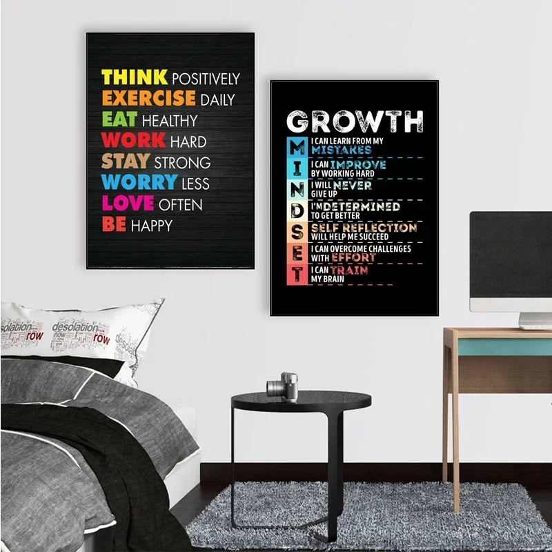 Home Office Room Inspiration - 동기 부여를 주는 명언 캔버스 그림,
