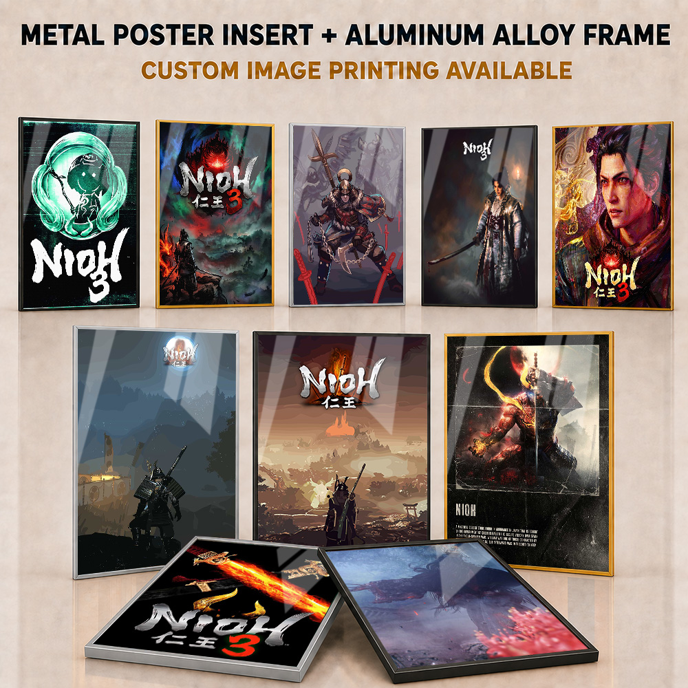 Home Office Room Inspiration - 니오(Nioh) 메탈 포스터, 알루미늄 합금 프레임,