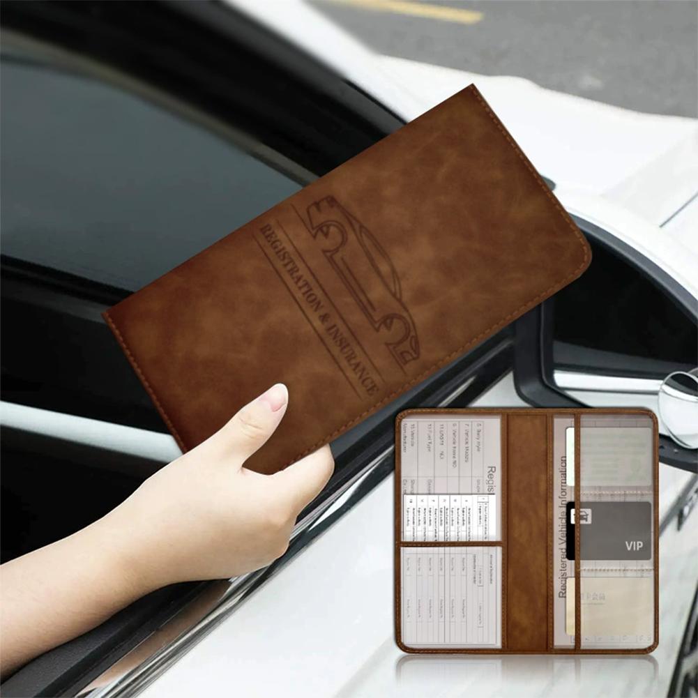 PU 가죽 소재의 자동차 등록증 및 보험증 보관함, 운 - Document Holder Stand 리뷰 및 가격