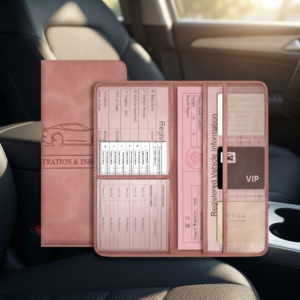 PU 가죽 소재의 자동차 등록증 및 보험증 보관함, 운 - Document Holder Stand 리뷰 및 가격