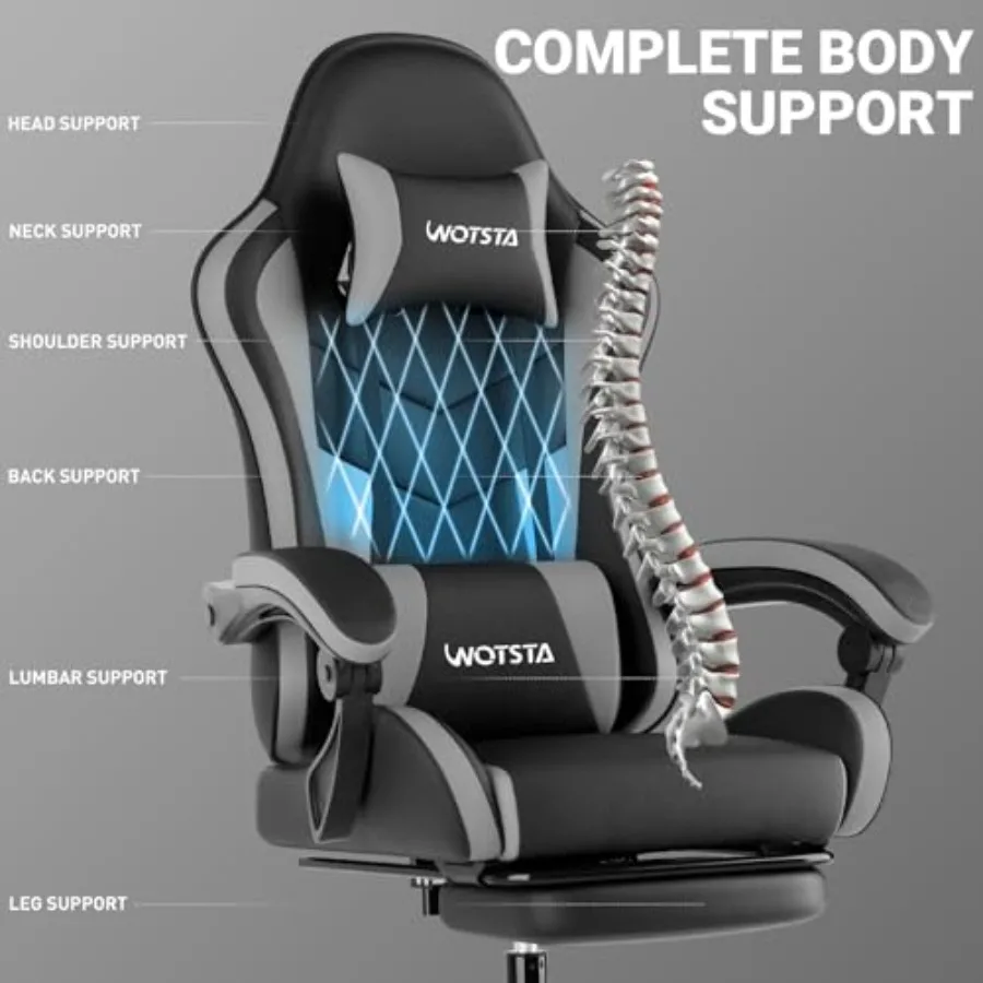 인체공학적 디자인의 게이밍 사무용 의자로, 발 받침대가 - Ergonomic Office Chair 리뷰 및 가격