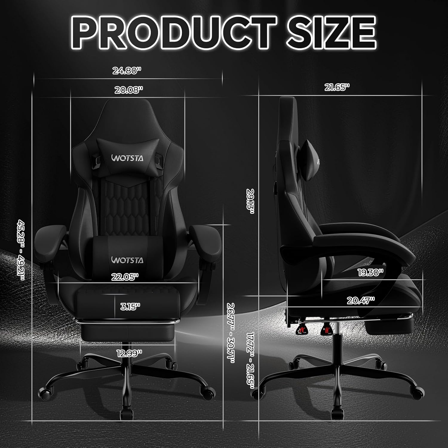 발 받침대가 있는 게이밍 의자, 높은 등받이를 갖춘 게 - Ergonomic Office Chair 리뷰 및 가격