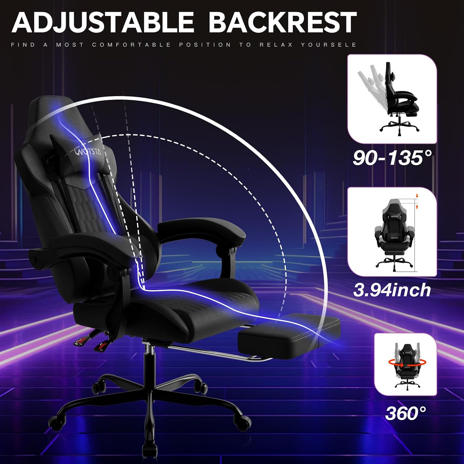 발 받침대가 있는 게이밍 의자, 높은 등받이를 갖춘 게 - Ergonomic Office Chair 리뷰 및 가격