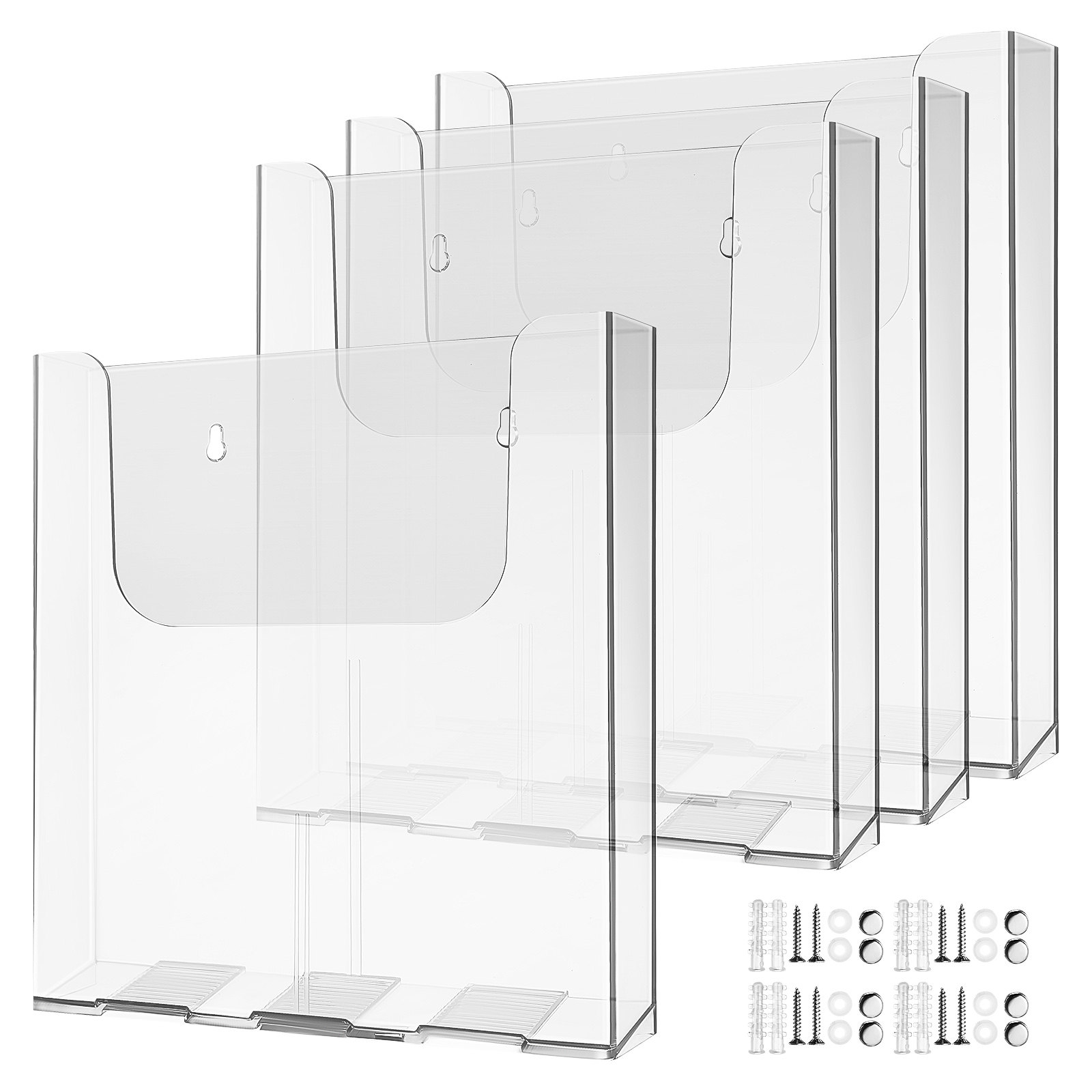 4개 세트 아크릴 매거진 홀더, 벽걸이형 투명 문서 전 - Document Holder Stand 리뷰 및 가격