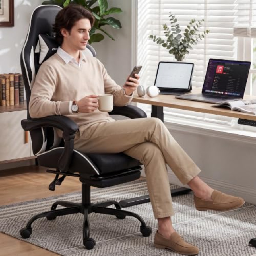 발 받침대가 있는 게이밍 의자, 가정용 사무실에서 사용 - Ergonomic Office Chair 리뷰 및 가격