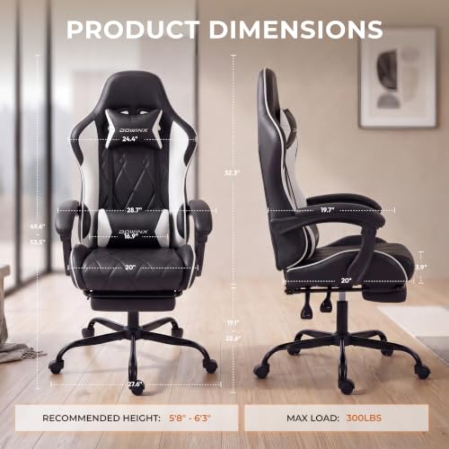 발 받침대가 있는 게이밍 의자, 가정용 사무실에서 사용 - Ergonomic Office Chair 리뷰 및 가격
