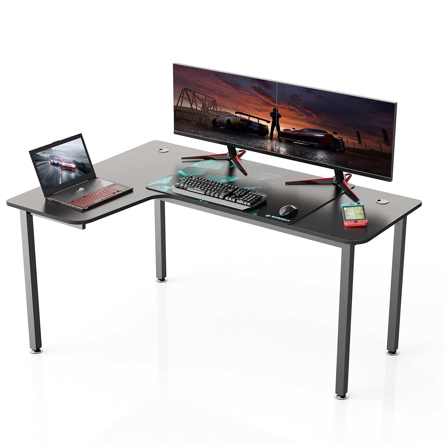 60인치 블랙 L자형 코너 책상, 가정용 사무실, 게임 - Home Office Work Table 리뷰 및 가격